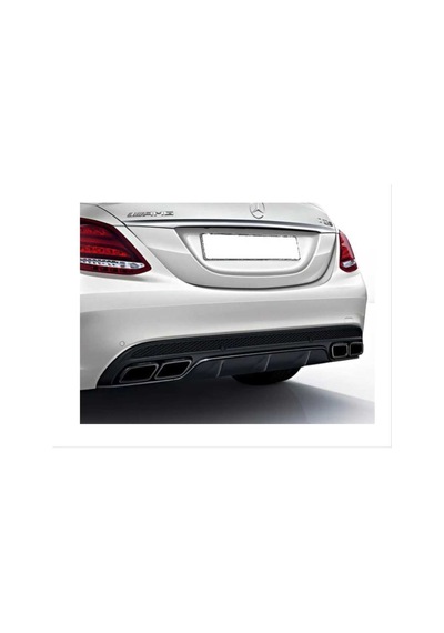 Mercedes W205 C63 Sedan Siyah Difüzör Siyah Egzoz  Seti