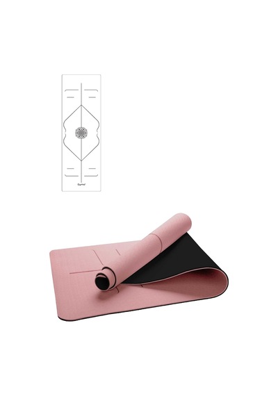 Hizalamalı 6mm Tpe Yoga Matı Pilates Minderi Scarlet Genel