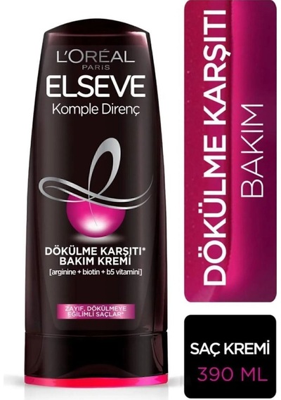 Elseve Komple Direnç Dökülme Karşıtı Bakım Kremi 390 Ml 2'li Set