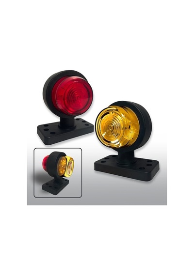 Ahmet Otomotiv Büyük Takoz Lamba Sarı-kırmızı 12v-24v