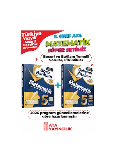 5. Sınıf Matematik Süper Set Soru Bankam + Çalışma Kitabım Yeni