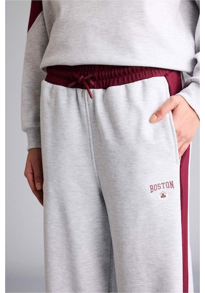 Defacto Nba Boston Celtics Wide Leg Cepli Geniş Paça Standart Boy Modal Sporcu Pantolon G5485ax25augr421 Gri-gr421