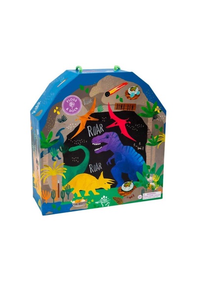 Floss & Rock Ahşap Figürlü Oyun Kutuları Dino 45p6472
