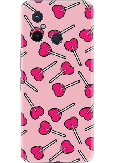 Xiaomi Redmi 12C Kılıf Resimli Desenli Baskılı Silikon Heart Lollipop 1414