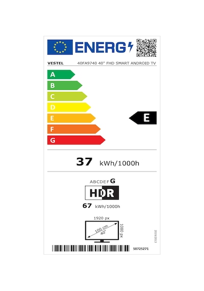 Vestel 40FA9740 40'' 100 Ekran Full HD Smart Android TV Vestel 40FA9740 40'' 100 Ekran Full HD Smart Android TV