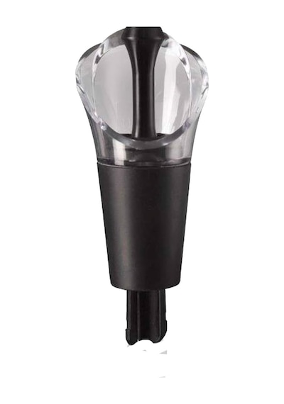Vacu Vin 6504606 Şişe Ağzı Kilitli 2'li Set, Plastik, Siyah, 3 X 3 X 8 Cm