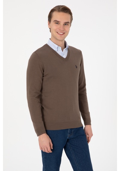 U.S. Polo Assn. U.s. Polo Assn. Erkek Vizon Kazak /triko 50313662-vr052