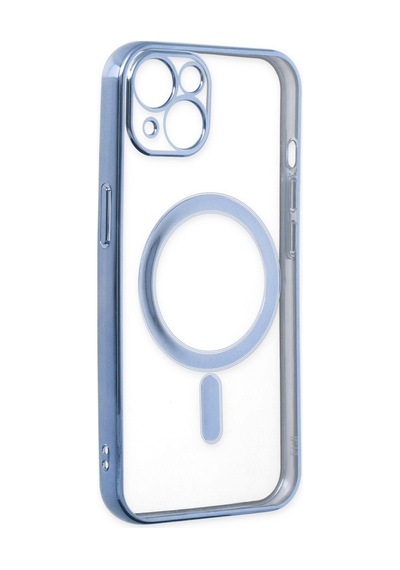 Apple Uyumlu - iPhone 14 Plus Kılıf Magneticsafe Lazer Silikon - Sierra Blue