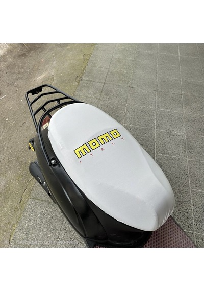 Momo Beyaz Penye Motorsiklet Sele Kılıfı 1.kalite Likrali Penye Yıkanabilir