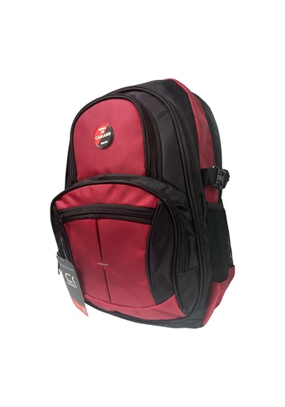 Cakard Su Geçirmez Kalın Ortopedik Çok Bölmeli Laptop Okul Gezi Seyahat Kamp Sırt Çantası Büyük 30x47cm Kırmızı