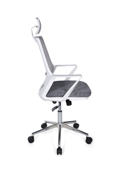 Ofisbazaar Lizz Beyaz Fileli Yönetici Koltuğu Ergonomik Başlıklı Ofis Koltuğu Gri Gri