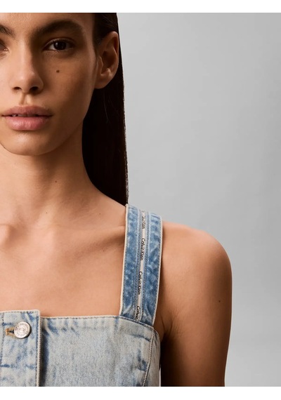 Calvin Klein Denım Trucker Tank F, Yp3 Mavi Kadın Kot Bluz