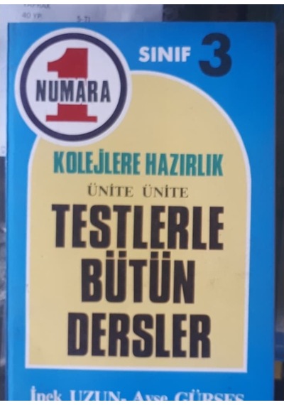 3.Sınıf Testlerle Bütün Dersler 1987 Yılı Basım