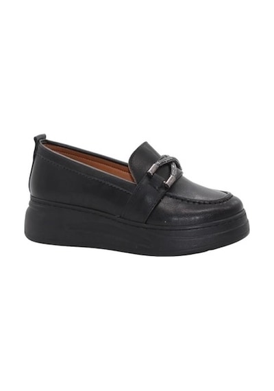 Mergenshoes Bf0985 Siyah Yüksek Taban Kadın Günlük Ayakkabı Siyah