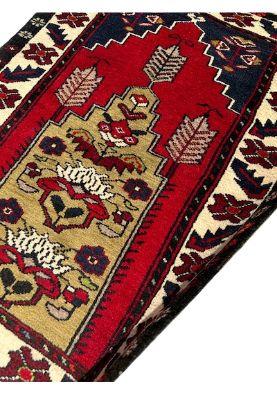 El Dokuma Sıfır Kök Boya Seccade 85x115 Yün Namazlık