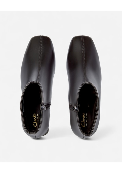 Clarks Fernie Zip Black Leather, M 3 Kadın Siyah Bot 26182935 Siyah