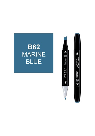 Tr Twin Brush Marker B62 Marine Blue, Çift Uçlu Sanat Markörü Genel
