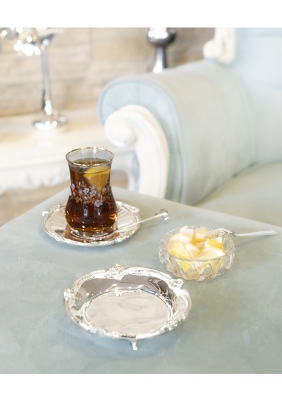 Gümüş Kaplama Limon Tabağı Gümüş