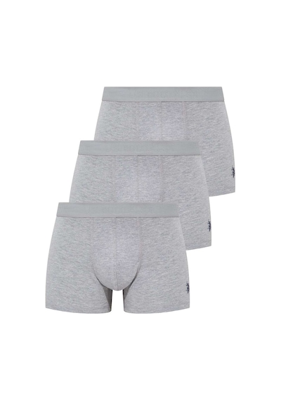 U.S. Polo Assn. Erkek Gri Melanj 3 Lü Boxer 80173