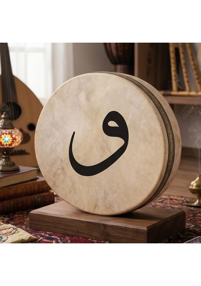 Tasarımlı Vav Harfi Bendir Kılıf Hediyeli