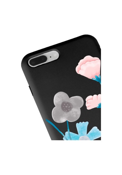 Apple Uyumlu iPhone 7 Plus - 8 Plus Uyumlu Color Brush Tasarımlı Siyah Lansman Telefon Kılıfı