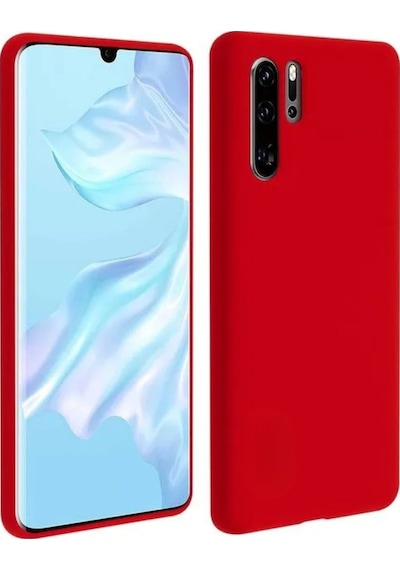 Huawei P30 Pro Uyumlu Silikon Kılıf - Pastel Renk Tonu Kamera Korumalı Esnek Kapak - Kırmızı Kırmızı