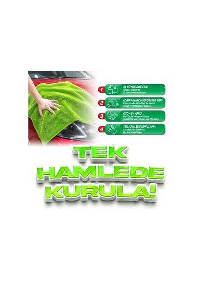 Automix Kurulama Havlusu Xl Süper Emici Mikrofiber 75x45 Cm 45007