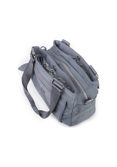 Nas Bag Kadın Çok Bölmeli Orta Boy Çapraz Omuz Çantası 30x24 Cm Gri Diğer