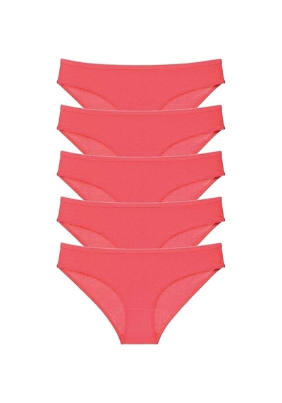 5 Adet Süper Eko Set Likralı Kadın Slip Külot Fuşya