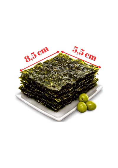Nori Food Zeytinyağında Kavrulmuş Nori Yosun Cipsi 20 Yaprak X 0,4g 8g 5'li Paket