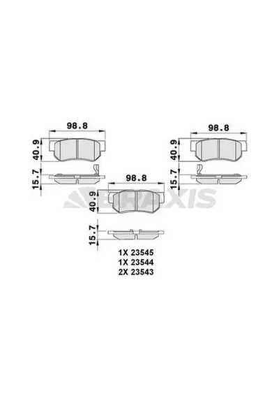 Braxıs Ab0097 Arka Fren Balatasi 4841321a10 4841321b10 5830217a00