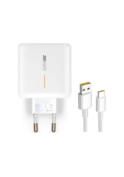 Axya Oppo Uyumlu Super Vooc Şarj Cihazı Aleti 65W 5A Set