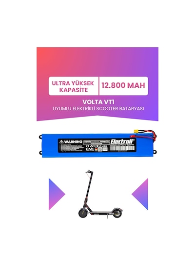Volta Vt1 Batarya Ultra Yüksek Kapsite 36v 12.800 Mah Elektrikli Scooter Bataryası