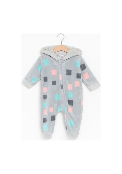 Cocopoco Kız Bebek Peluş Tulum Çok Renkli
