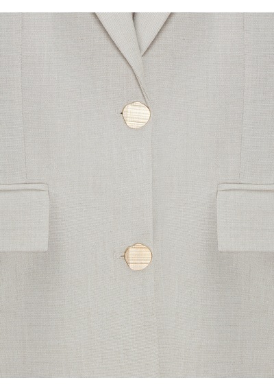 Dilvin 60787 Altın Düğmeli Blazer-taş Taş