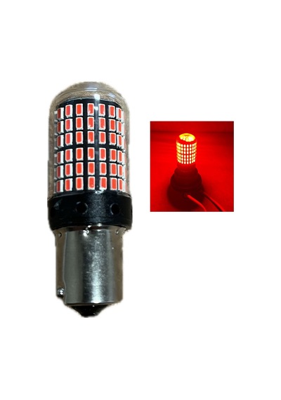 Oto Led Fren Stop Ampulü Kırmızı 93 Tek Duy P21w 144 Ledli 2 Adet