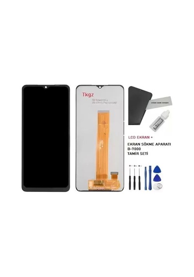 Tkgz - Samsung Galaxy M12 - Sm-m127 Uyumlu Lcd Ekran Dokunmatik Wandey Servis Lcd + B-7000 + Tamir Kiti