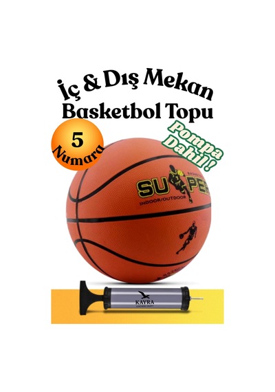 5 Numara Resmi Basketbol Topu Dış Mekan Outdoor Antrenman Topu 427 Gr Ekstra Dayanıklı Köpük Kauçuk Basket Topu Basketball Turuncu