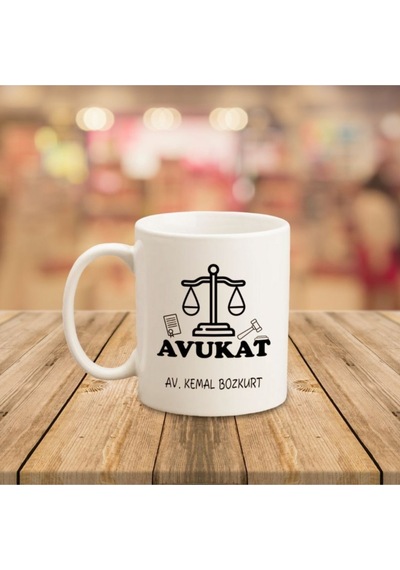 Kişiye Özel Avukat Tasarımlı Kupa Bardak Beyaz