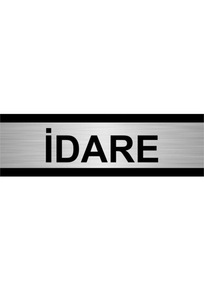 Idare 5x20cm Gümüş Renk Metal Yönlendirme Levhası