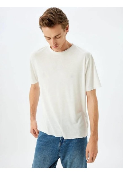 Koton Erkek T-shirt 5sam10032hk-30613 BEYAZ