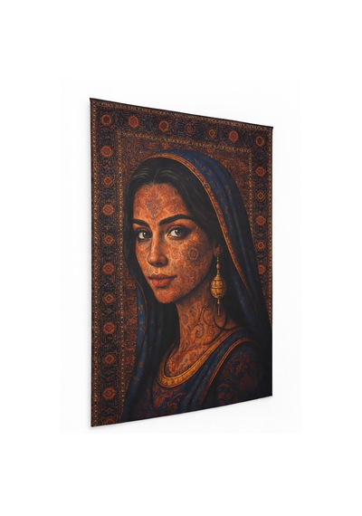 Weblonya Çizim Baskı Halı Kız Desenli Halı 120 Cm X 180 Cm 5900 Çok Renkli