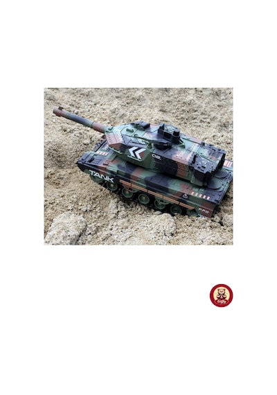 Oyuncak 2.4 Uzaktan Kumandalı Su Bombası Atan Tank Buharlı 1200 Şarjlı Sesli Gövdesi 360 Hareketli Gövde Yeşil