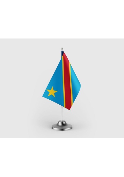 Kongo Demokratik Cumhuriyeti Tekli Saten Masa Bayrağı Seti Diğer