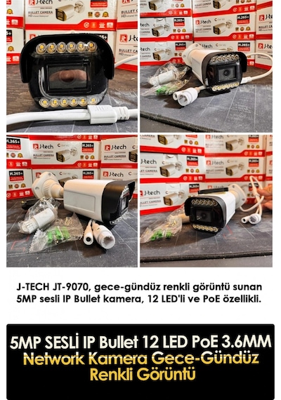 5mp Ip Sesli Renkli Gece Görüşlü 4 Lü Akıllı Güvenlik Kamera Seti Yüz Ve Araç Tanıma