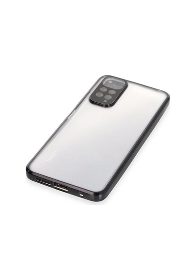 Xiaomi Redmi Note 11 Kılıf Razer Lensli Silikon - Siyah 0.2M-Çok Renkli