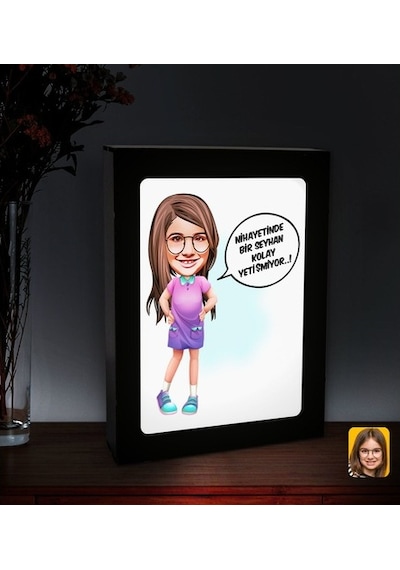 Kişiye Özel Isimli Kız Çocuk Kolay Yetişmiyor Karikatürlü Led Işı (508470758)