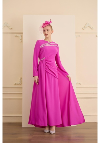 Senna Mıranda Dress Fuşya Fuşya