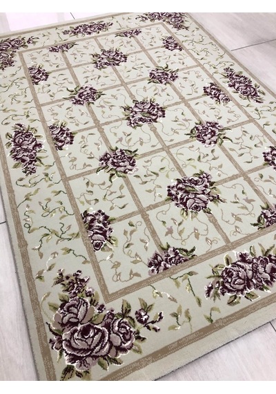 Saray Halı Tifanny 10109 Krem 125X180 Krem Pudra Yeşil Sık Halı !