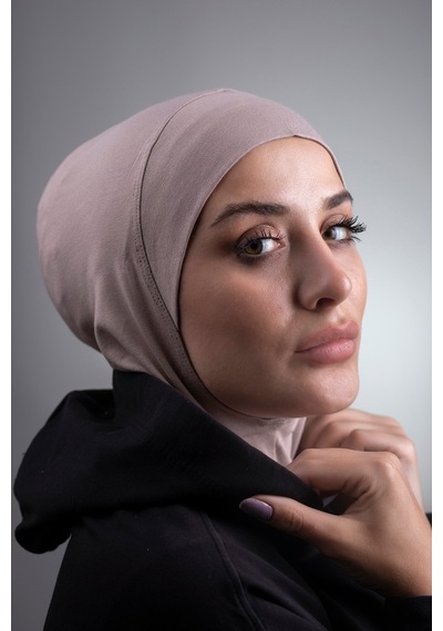 Hürrem Bone Vizon Pratik Hazır Geçmeli Bone Viskon Kumaş Hijab Spor 2106_10 Vizon